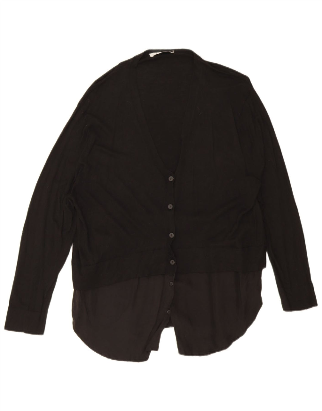 Sweter damski Zara Cardigan UK 14 Medium Black Cupro