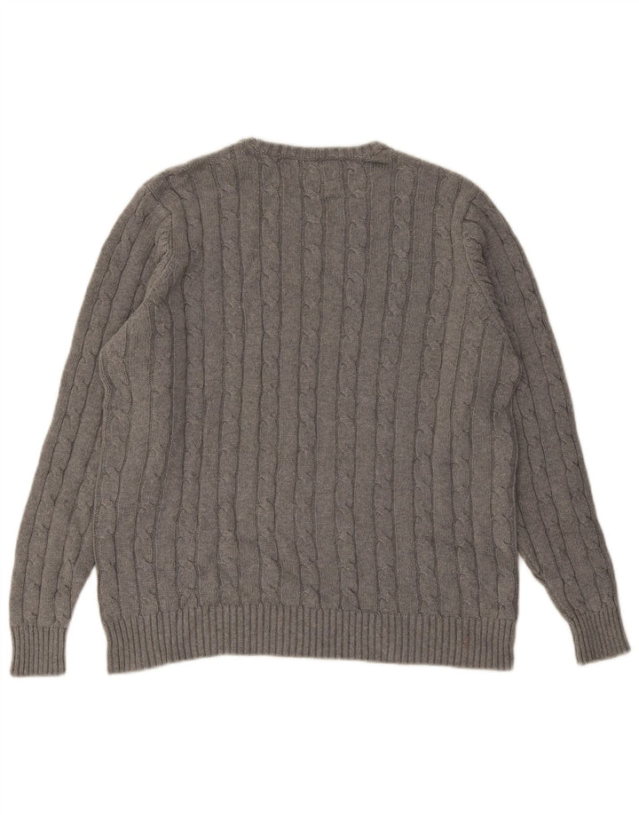 MARKS & SPENCER Mens Blue Harbour Crew Neck Jumper Sweater Medium Grey