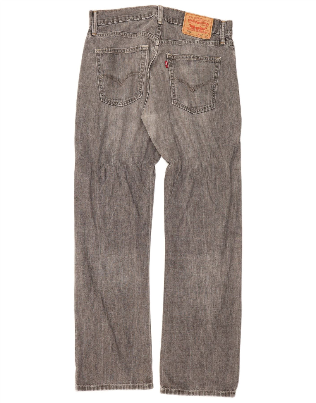 Levi's Womens 514 Straight Jeans W32 L32 Grey Cotton