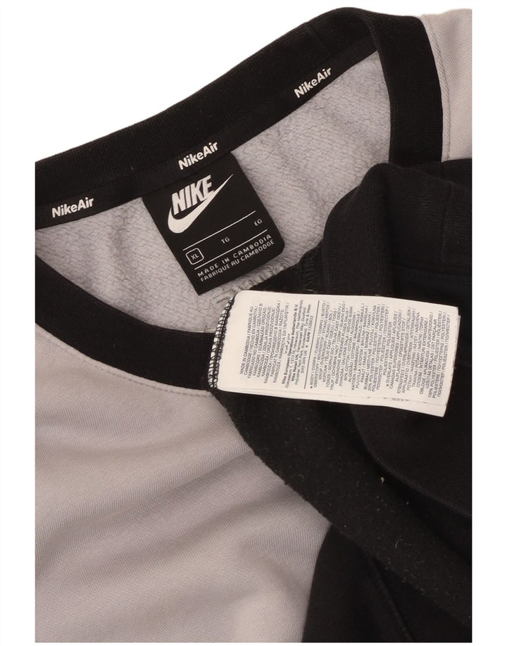 NIKE Mens Sweatshirt Jumper XL Grey Colourblock Cotton