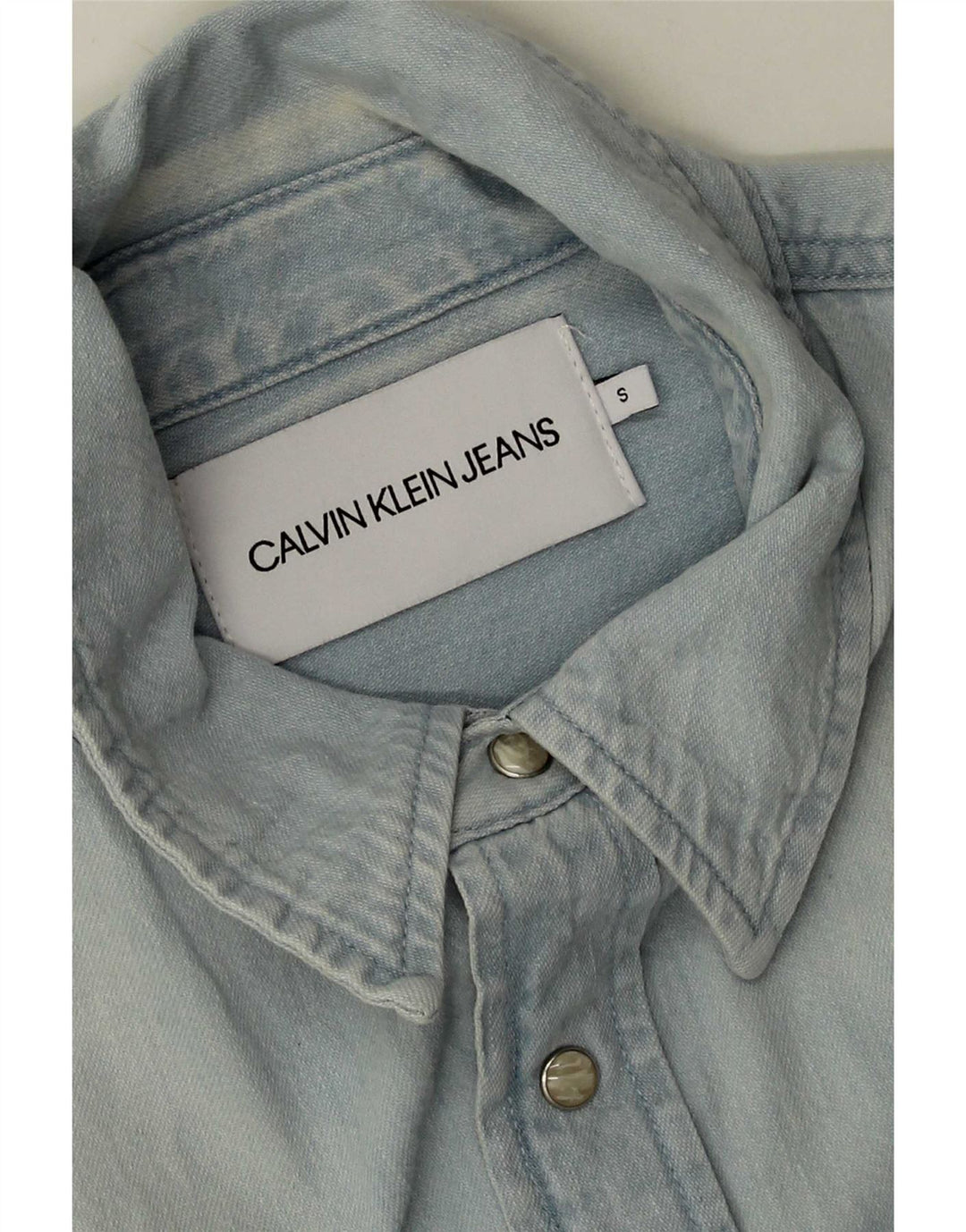 Calvin Klein Jeans Mens Denim Shirt Small Blue