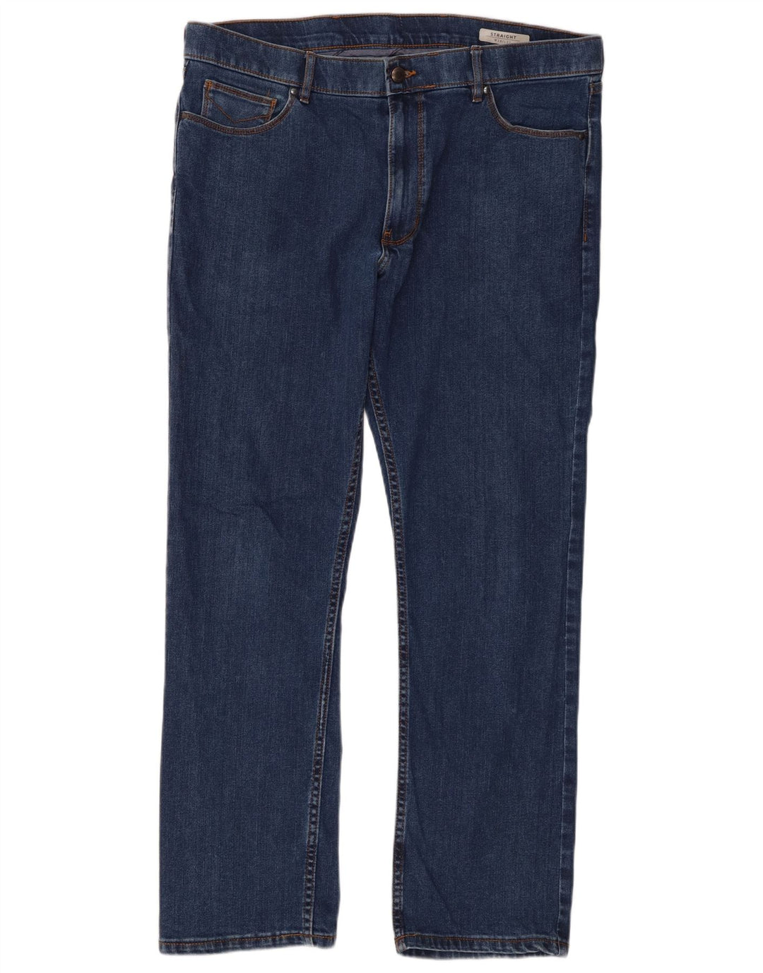 Jeans dritti da uomo Marks & Spencer W38 L31 cotone blu
