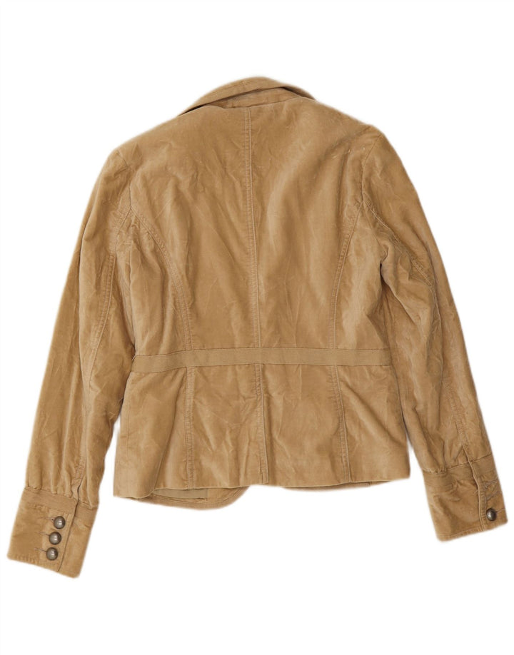 Massimo Dutti Chaqueta Blazer Mujer Terciopelo 1 Botón EU 38 Small Beige Algodón