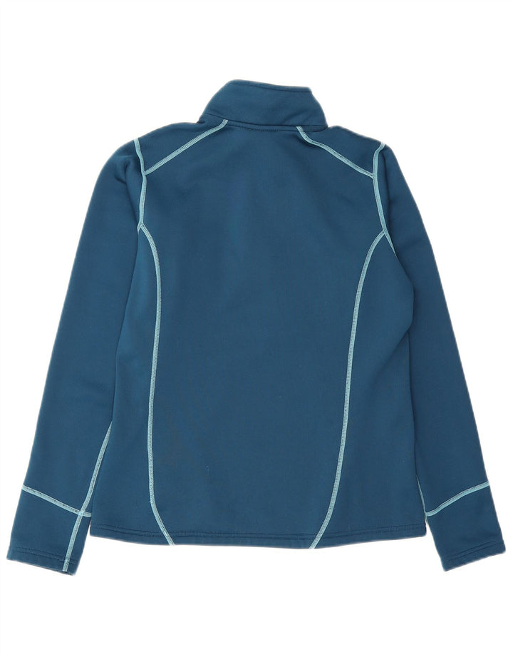 Rab Womens Zip Neck Sweatshirt Jumper UK 12 Medium Blue Polyester