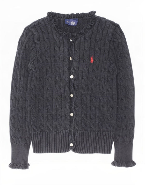 Maglione cardigan per ragazze Ralph Lauren 8-9 anni cotone nero medio