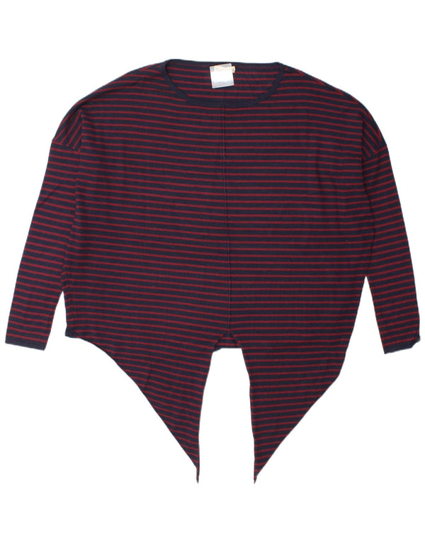 Phase Eight Womens Oversized Top Long Sleeve UK 16 Large Navy Blue Striped
