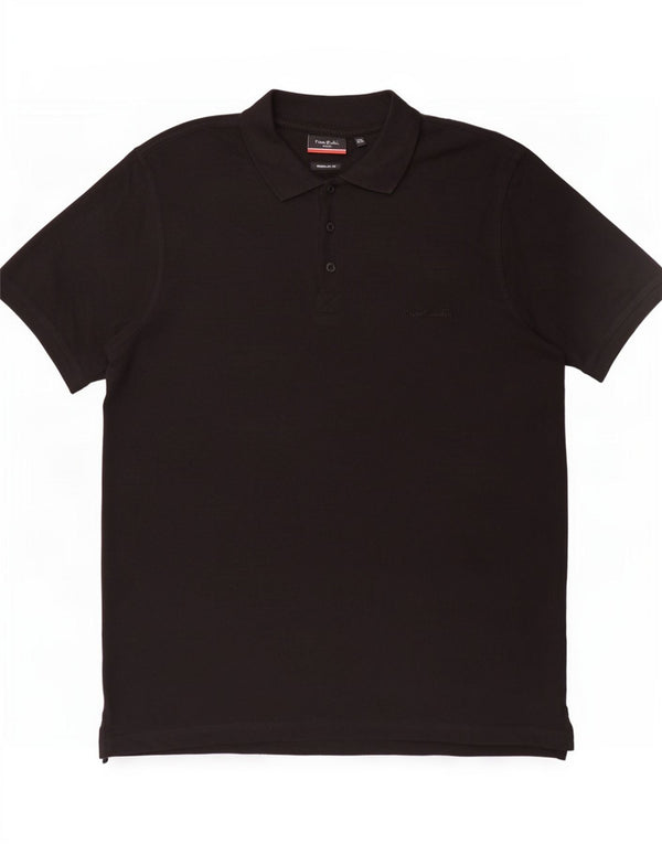 Pierre Cardin Polo coupe classique pour homme 2XL en coton noir