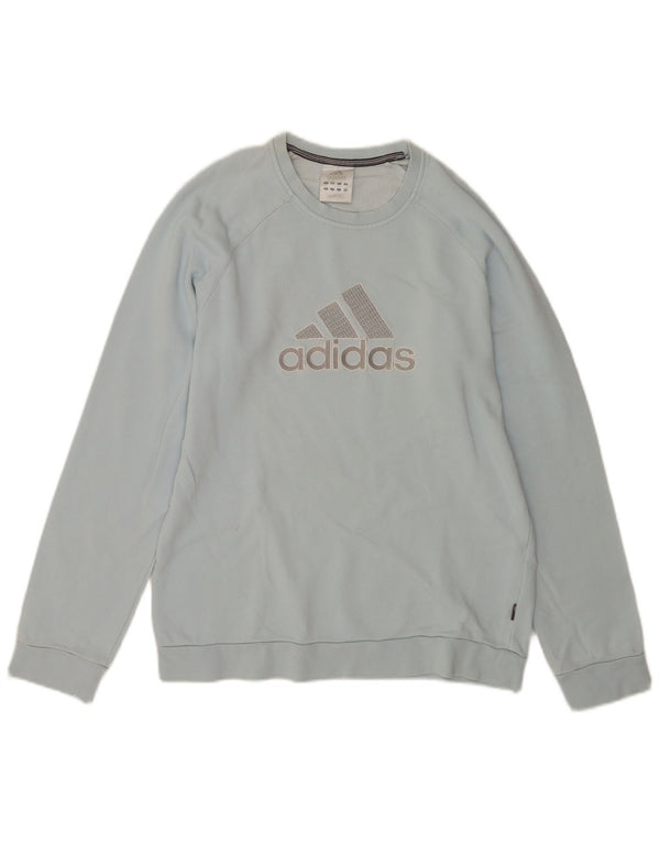 Adidas Mens Graphic Sweatshirt Jumper Small Blue Cotton