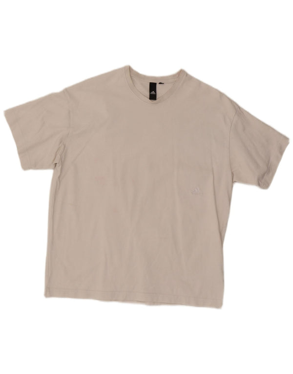 Adidas Herren T-Shirt mit Grafik, groß, aus weißer Baumwolle