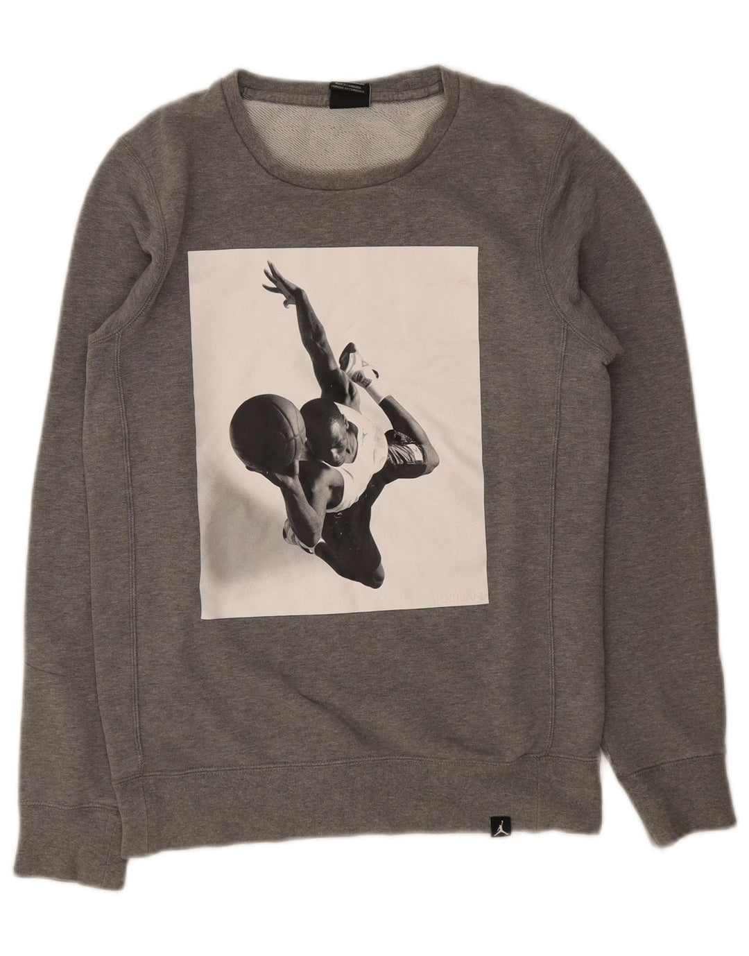 Nike Mens Graphic Sweatshirt Jumper XS Gris Coton