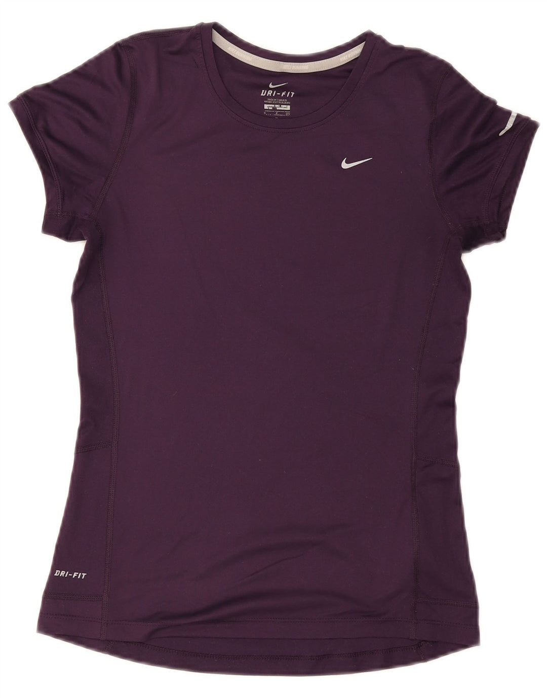 Nike Womens Dri Fit T-Shirt Top UK 8 Small Purple Polyester