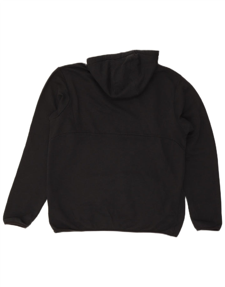 PUMA Mens Hoodie Jumper Large Black Cotton