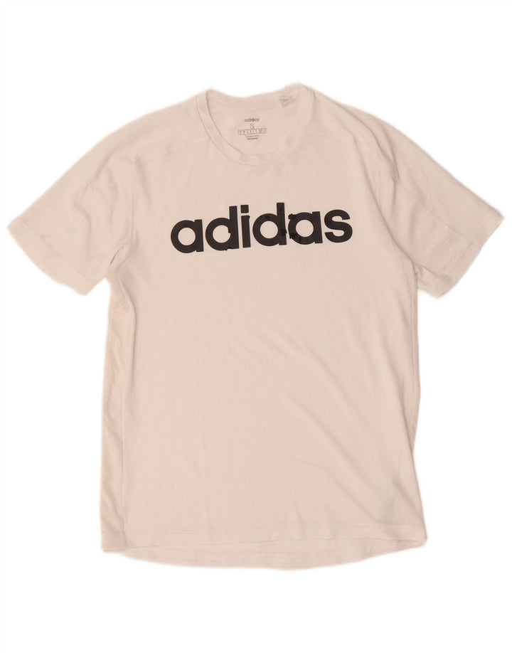 Adidas férfi Climacool grafikus póló felső kis fehér poliészter