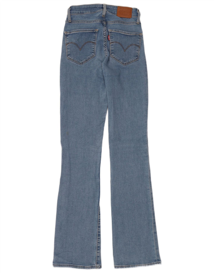 LEVI'S Womens High Waist Flared Jeans W25 L32 Blue Cotton