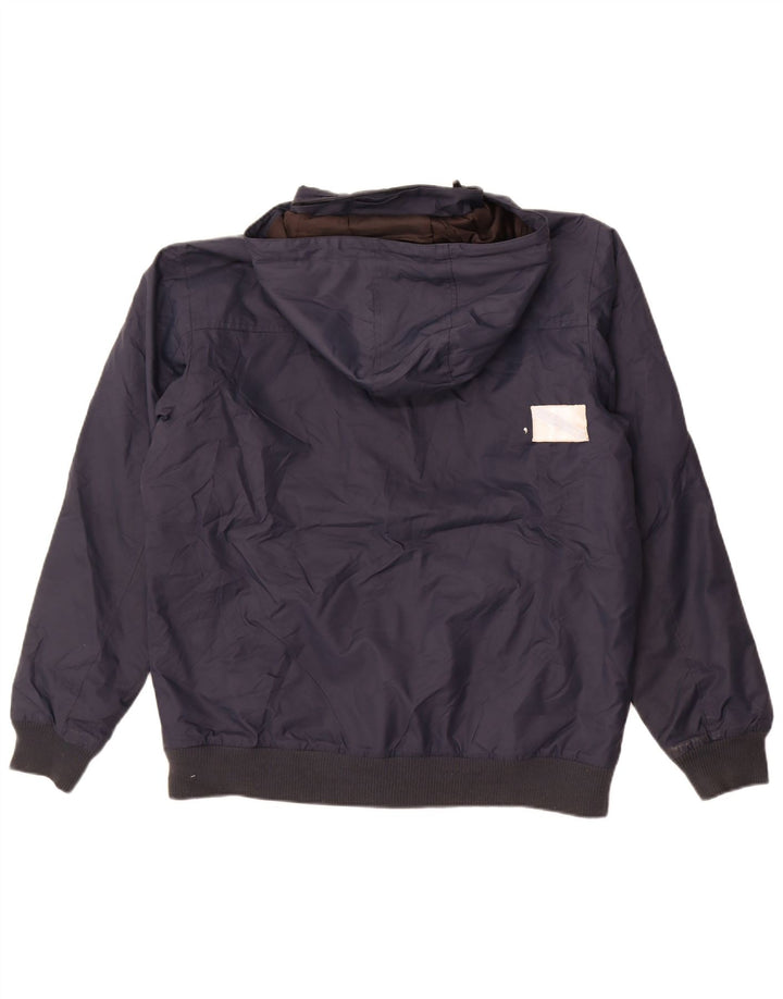 Quiksilver Mens Hooded Bomber Windbreaker Jacket UK 38 Medium Navy Blue