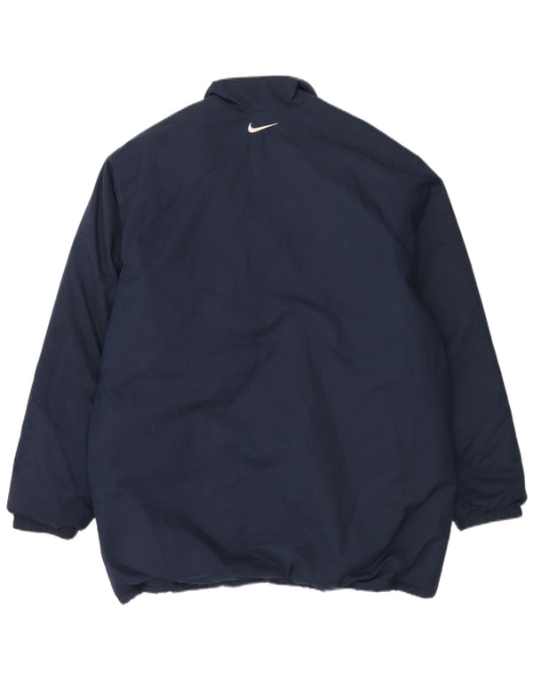 Nike Mens Windbreaker Jacket UK 45/47 XL Navy Blue Polyester