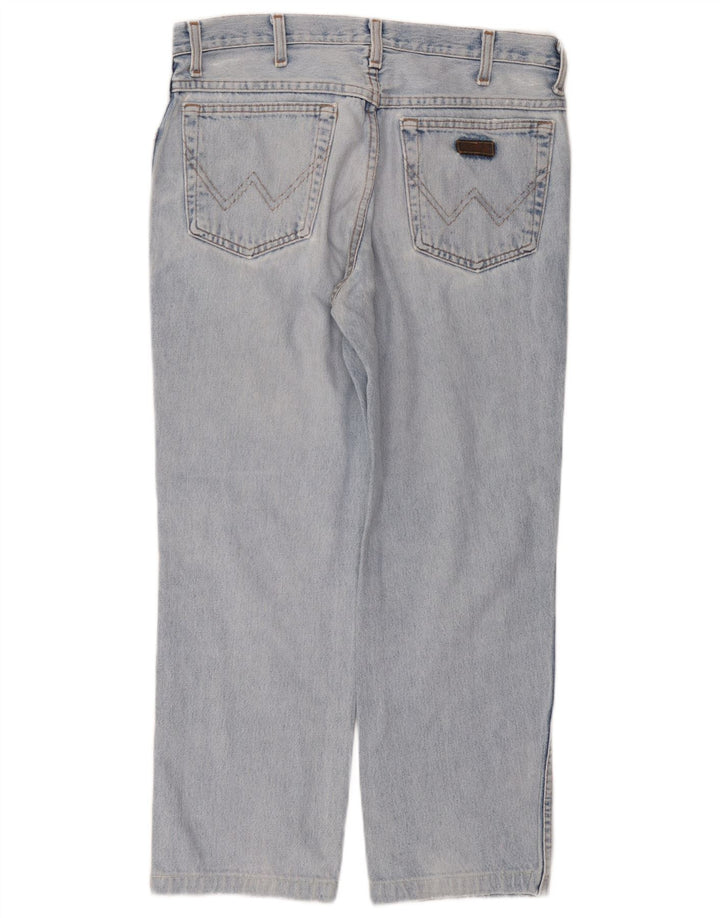 Wrangler Mens Straight Jeans W34 L30 Blue Cotton