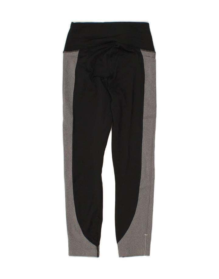 UNDER ARMOUR Womens Capri Leggings UK 6 XS  Black Colourblock Polyester Vintage Under Armour and Second-Hand Under Armour from Messina Hembry 