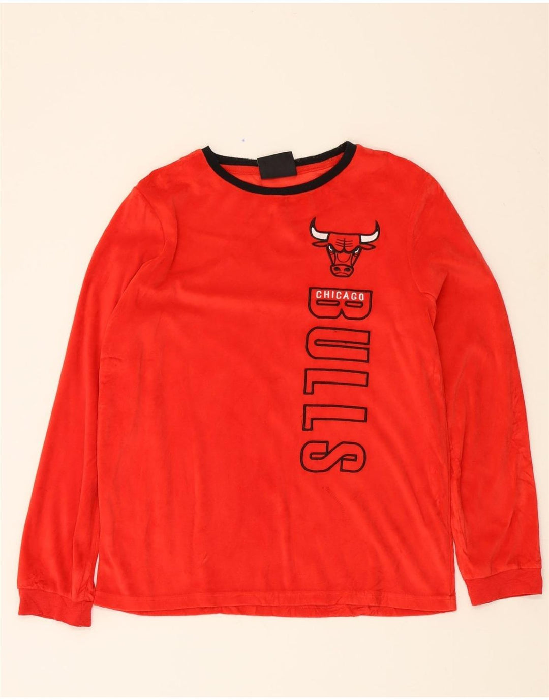 NBA Boys Chicago Bulls Graphic Top Long Sleeve 14-15 Years  Red Polyester Vintage NBA and Second-Hand NBA from Messina Hembry 