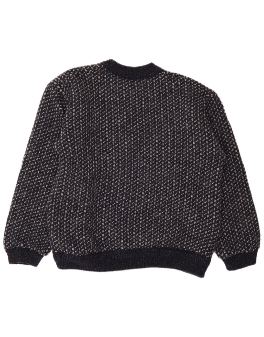 Walbusch Herren-Pullover mit Knopfkragen, EU 52, groß, marineblau, geometrisch
