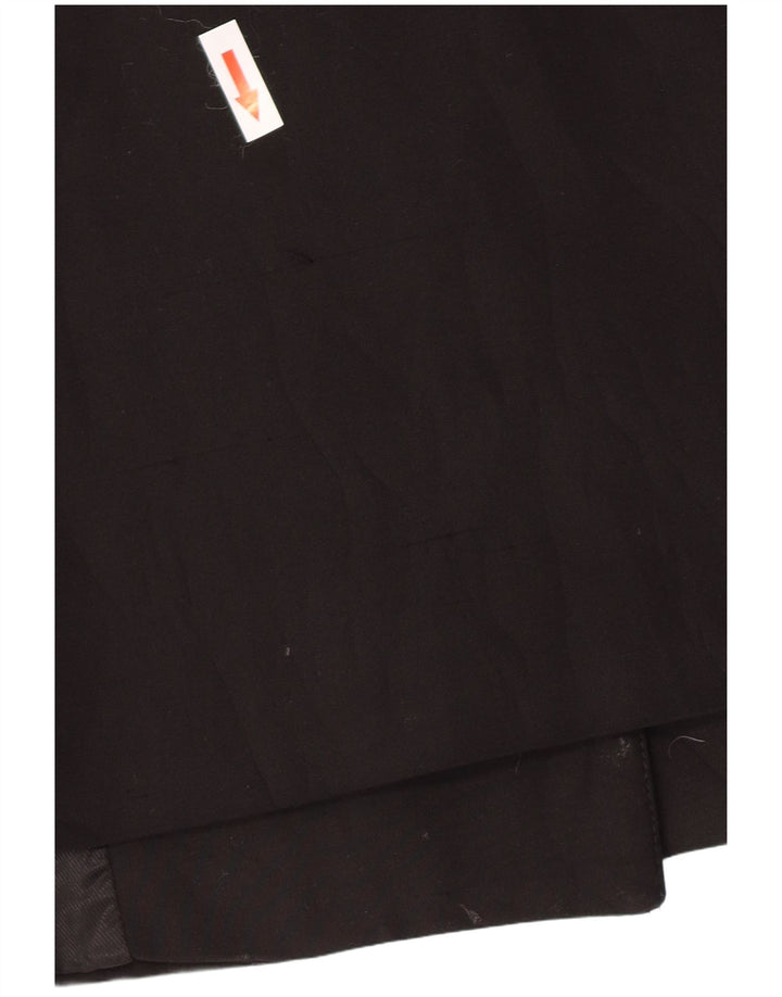 Zara Dame Dobbeltradet Frakke UK 6 XS Sort Polyester