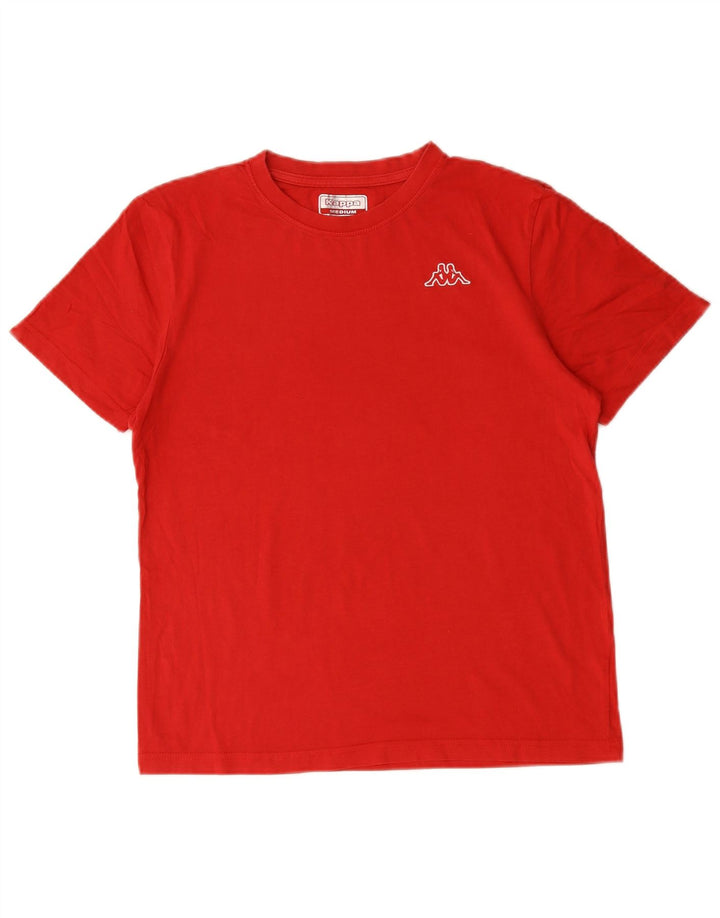 KAPPA Womens T-Shirt Top UK 14 Medium Red Cotton