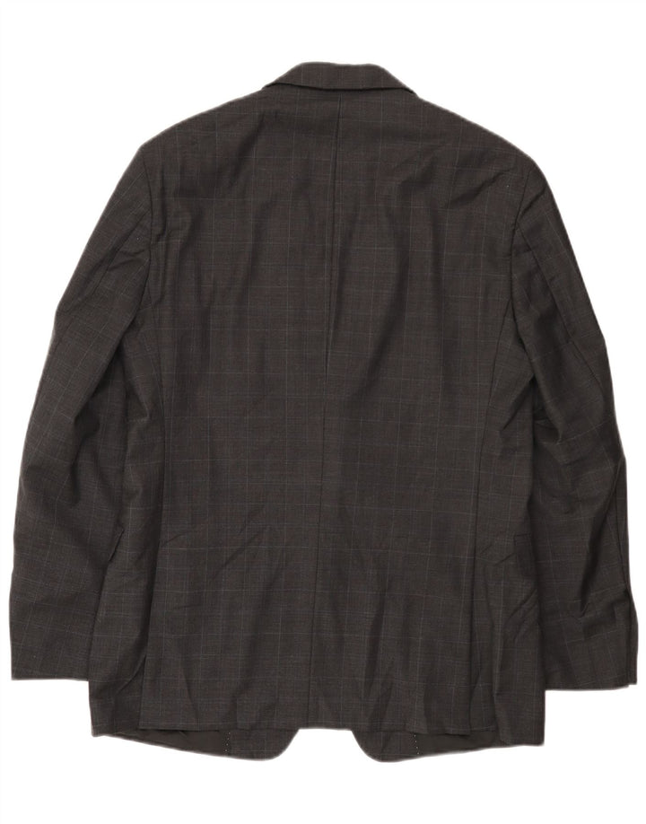 Tommy Hilfiger Mens 2 Button Blazer Jacket UK 40 Large Grey Check Wool