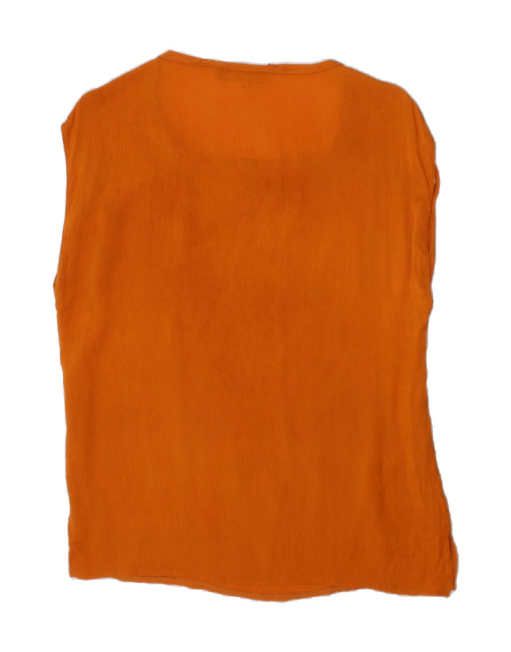 VINTAGE Womens Sleeveless Blouse Top IT 44 Medium Brown Vintage Vintage and Second-Hand Vintage from Messina Hembry 