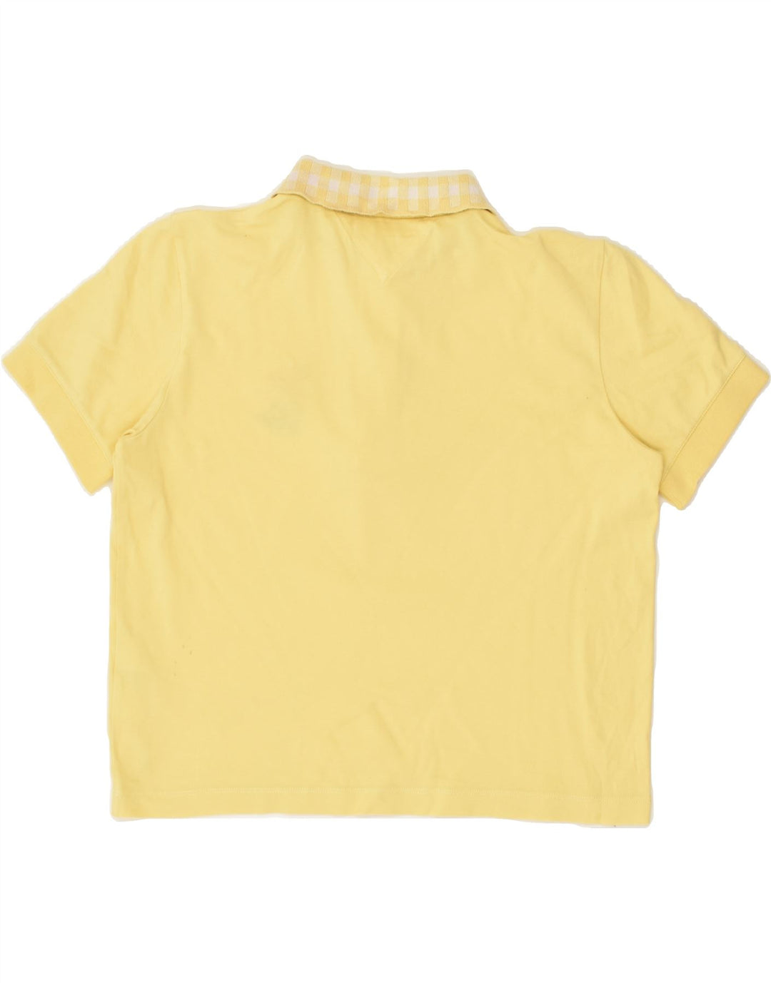 TOMMY HILFIGER Womens Polo Shirt UK 10 Small Yellow Cotton | Vintage Tommy Hilfiger | Thrift | Second-Hand Tommy Hilfiger | Used Clothing | Messina Hembry 