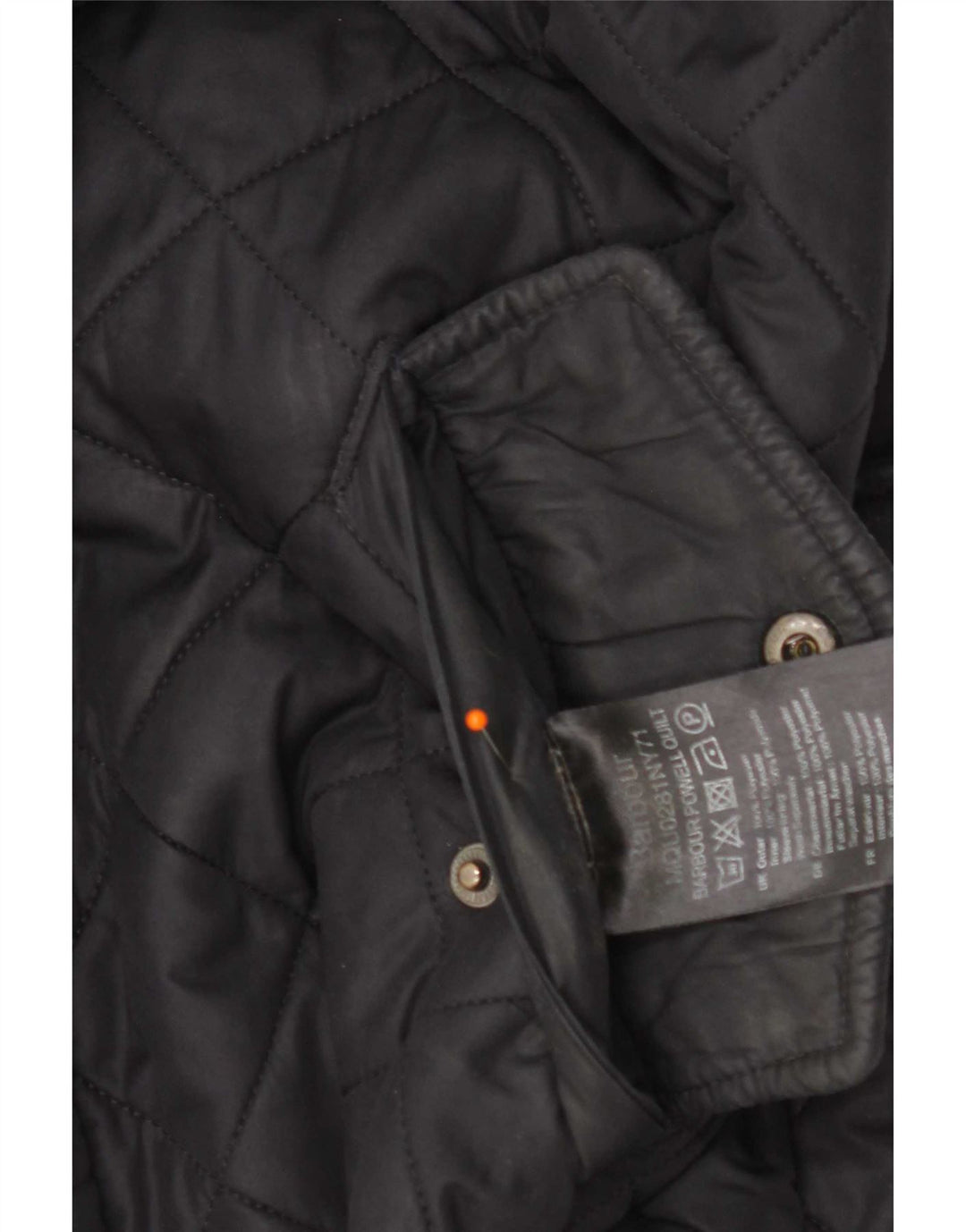 Jaqueta acolchoada masculina Barbour UK 36 poliéster azul marinho pequeno