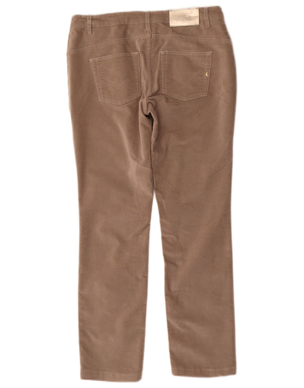 Conte of Florence Womens Slim Corduroy Trousers IT 42 Medium W30 L28 Beige