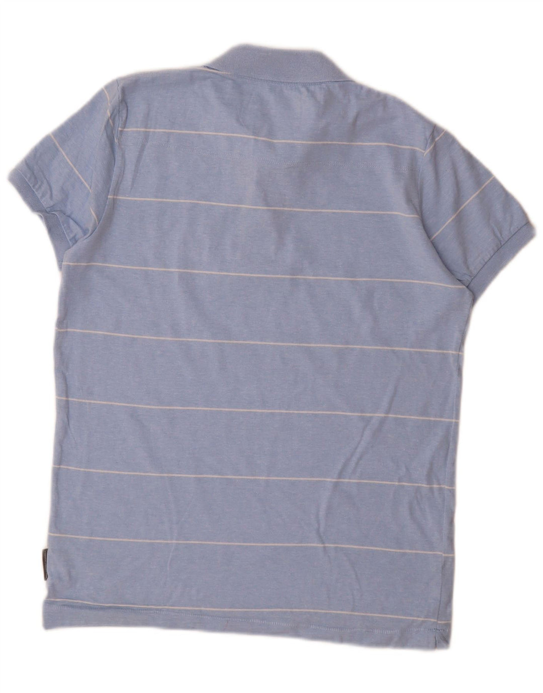 French Connection Mens Polo Shirt Medium Blue Striped Cotton