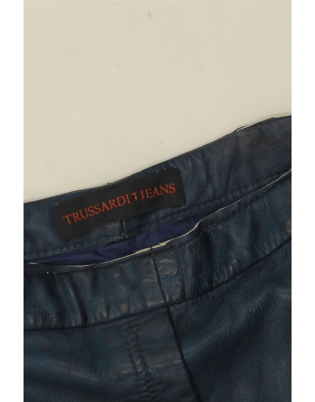 Trussardi lædershorts til kvinder W30 Medium Marineblå