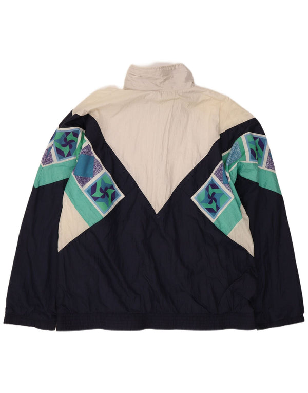 Giacca da tuta da uomo Sergio Tacchini IT 52 Large Blu Navy geometrico