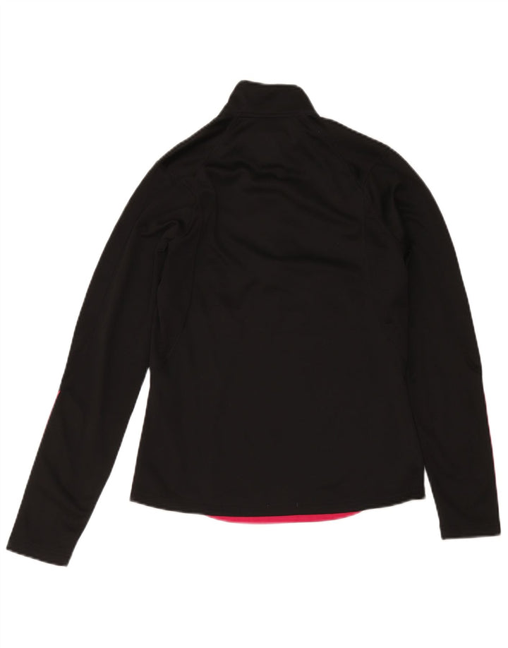 Adidas Damen Climacool Zip Neck Pullover Trainingsanzug Top UK 10 Small Schwarz