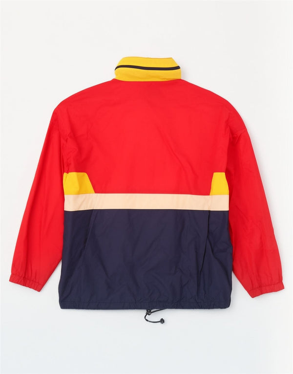Vintage Mens Pullover Windbreaker Jacket EU 48/50 Medium Red Colourblock