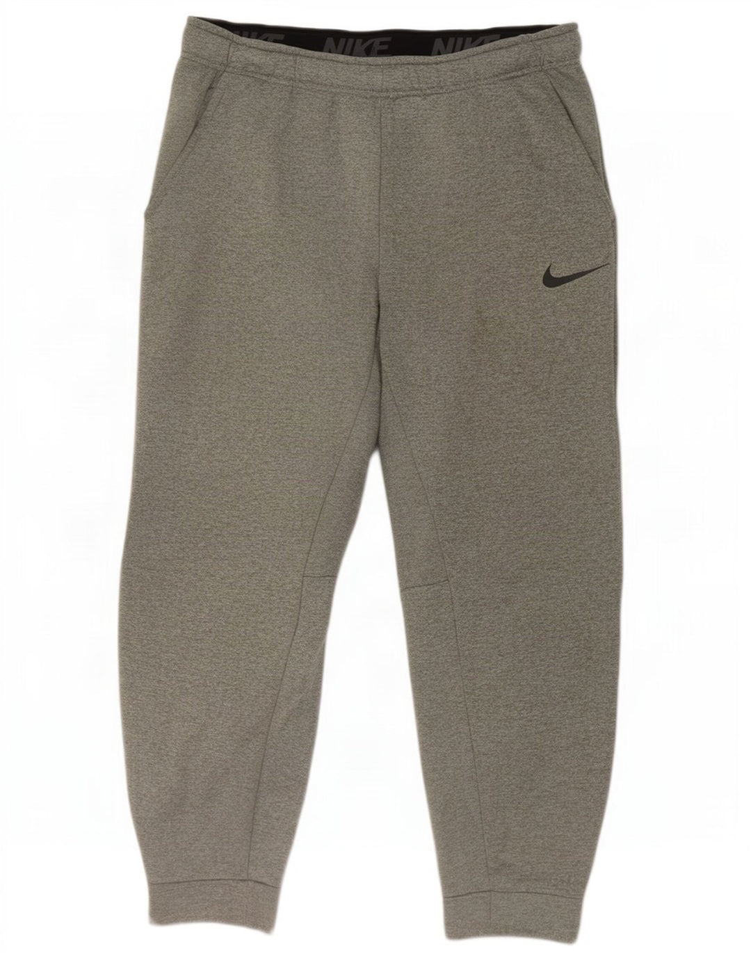 Nike Pantalon de survêtement Dri Fit pour homme Pantalon de jogging Large Gris Polyester
