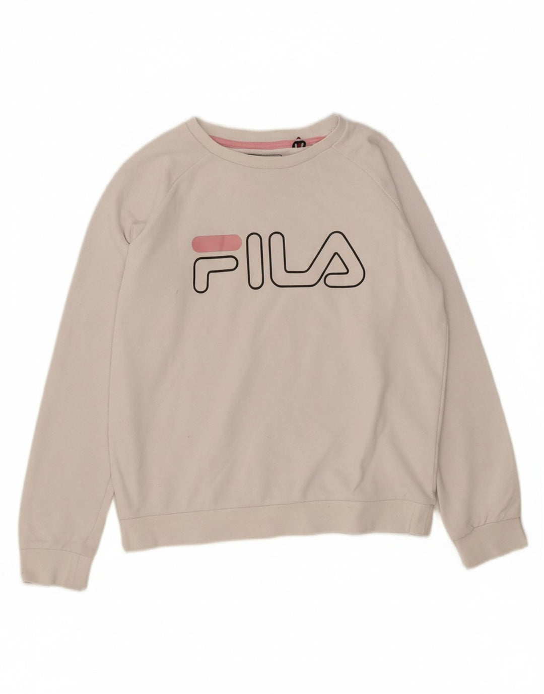 FILA Suéter gráfico feminino 9-10 anos algodão branco