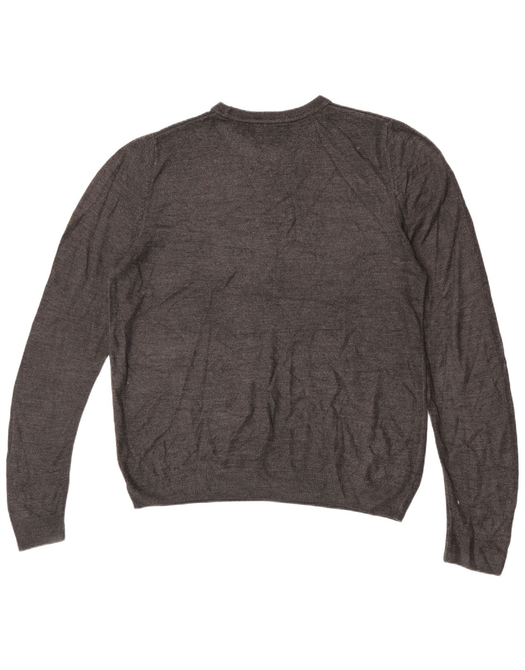 Marks & Spencer Mens Crew Neck Jumper Sweater Large Grey Acrylic