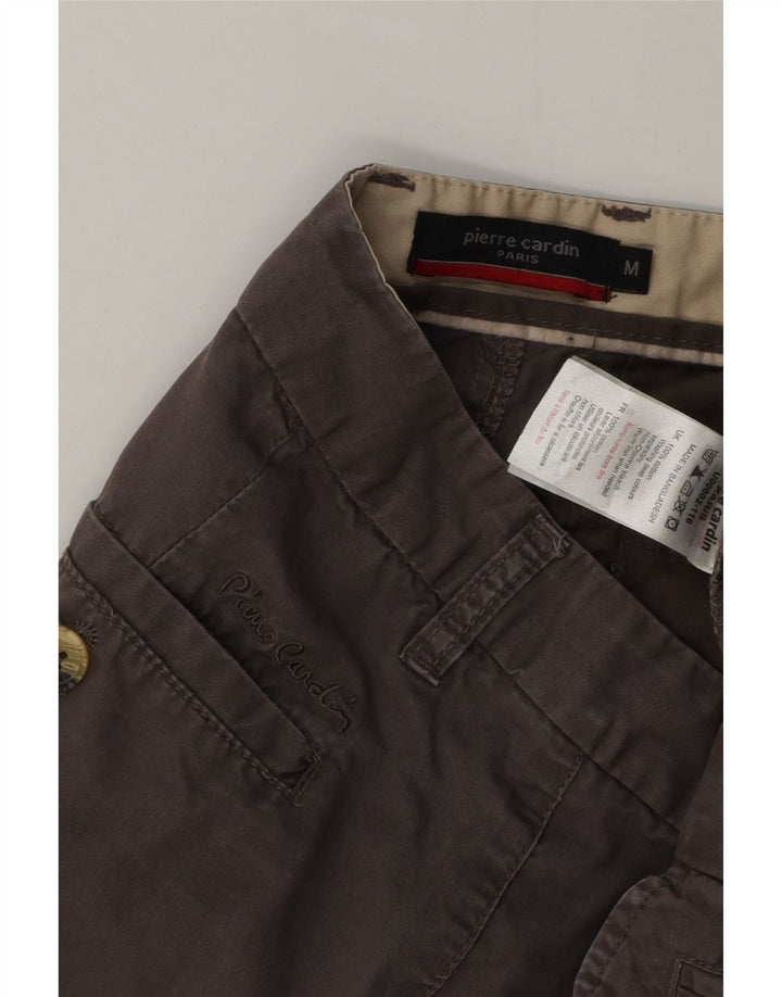 Pierre Cardin Mens Chino Shorts Medium W36  Grey Cotton