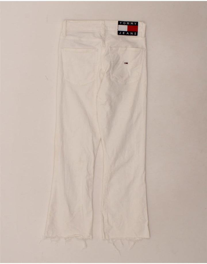 TOMMY HILFIGER Womens Flare Flared Jeans W25 L25 White Cotton Classic Vintage Tommy Hilfiger and Second-Hand Tommy Hilfiger from Messina Hembry 