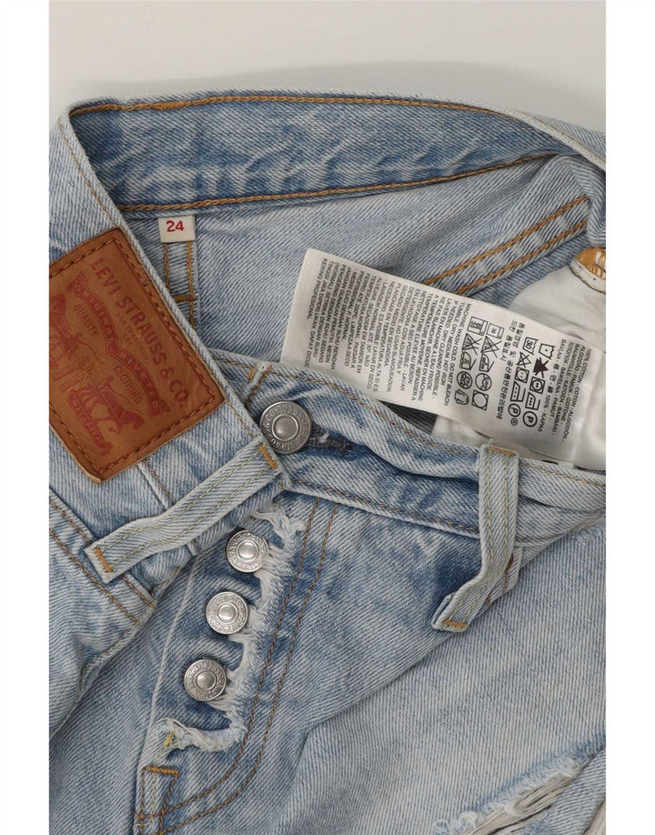 Levi's Womens Distressed Denim Shorts W24 XS Blue Cotton