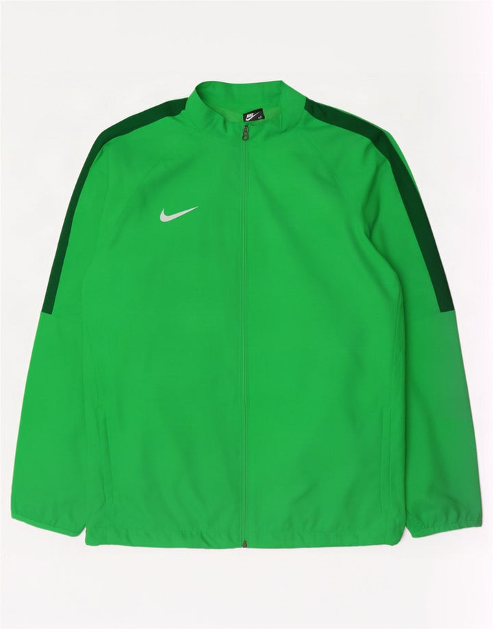 Nike Mens Dri Fit Tracksuit Top Jacket 2XL Green Colourblock Polyester