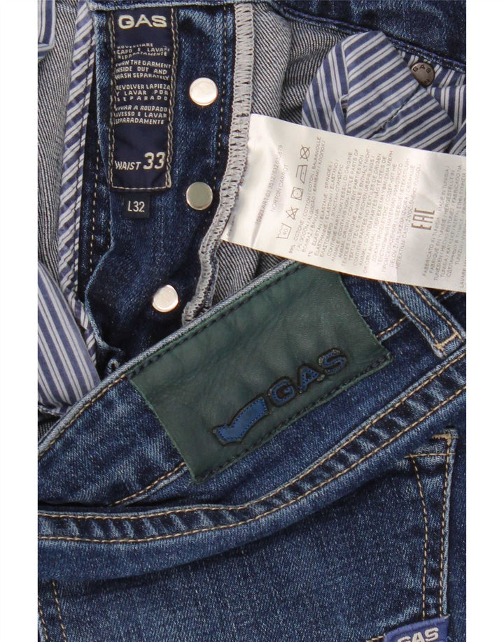 Gas Womens Slim Jeans W33 L28 Blue Cotton