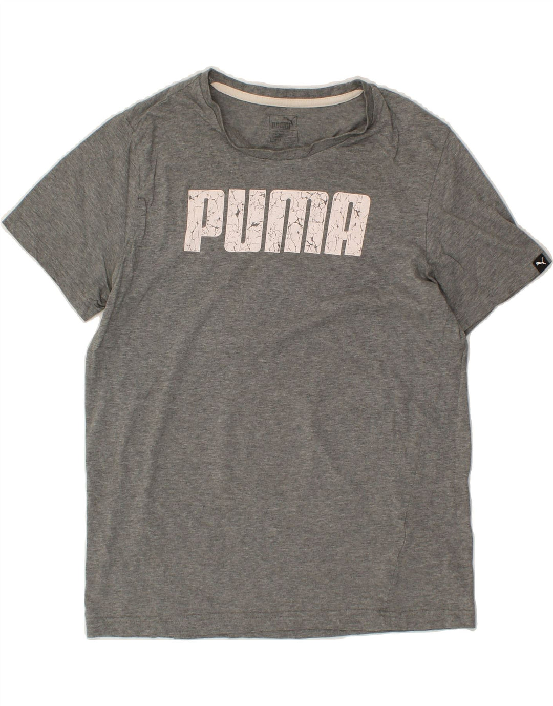 PUMA Womens Graphic T-Shirt Top UK 14 Medium Grey Vintage Puma and Second-Hand Puma from Messina Hembry 