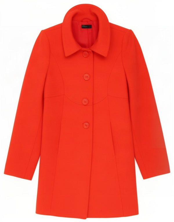 Benetton Damen Mantel IT 38 XS Orange Wolle