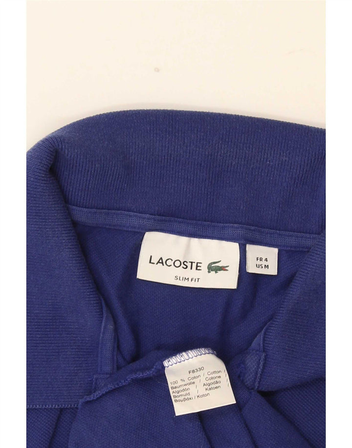 Lacoste Polo Slim Fit pour homme Taille 4 Bleu moyen Coton