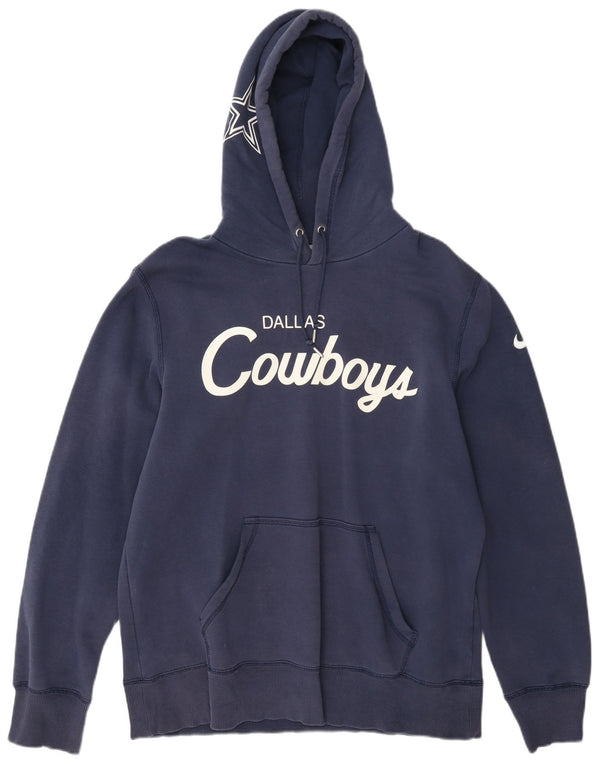 Nike Mens NFL Graphic Hoodie Jumper Large Navy Blue Cotton