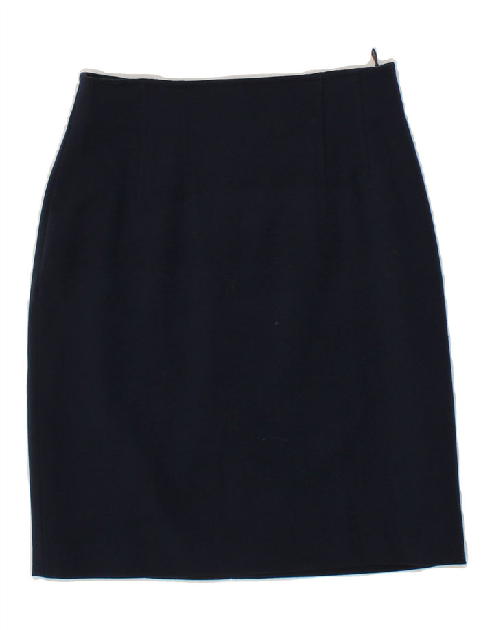 ICEBERG Womens Pencil Skirt IT 42 Medium W26 Navy Blue Cotton Vintage Iceberg and Second-Hand Iceberg from Messina Hembry 