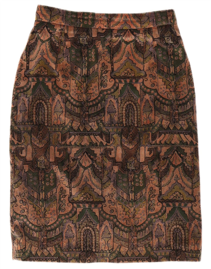 Vintage Womens Graphic Pencil Skirt IT 40 Small W27  Multicoloured
